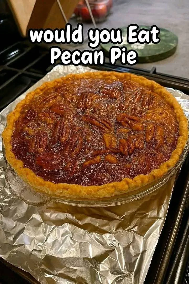 Classic Homemade Pecan Pie with a golden crust and rich filling