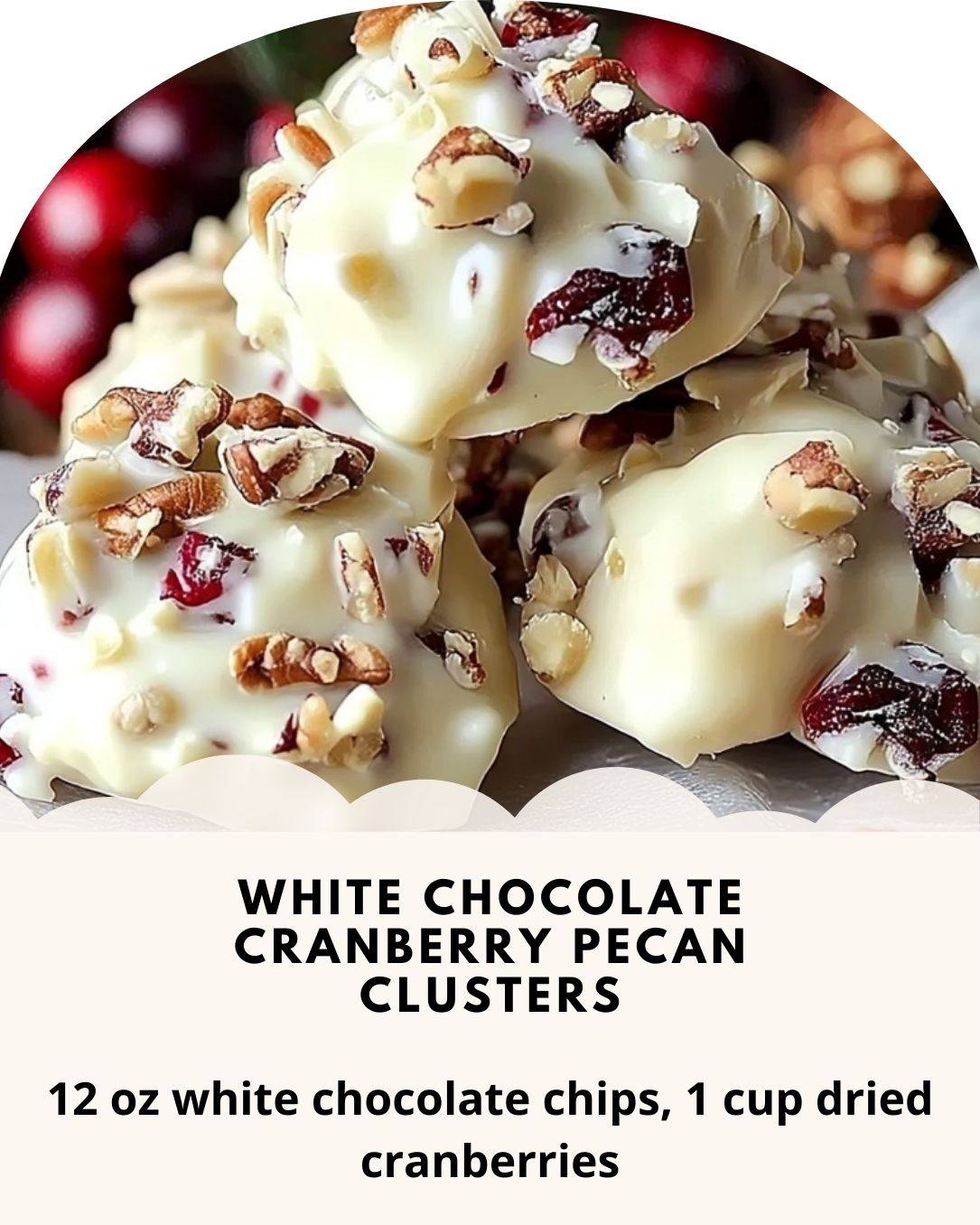 White Chocolate Cranberry Pecan Clusters (Easy No-Bake Treat!) 583050727_1597417664959566_160567127064602981_n