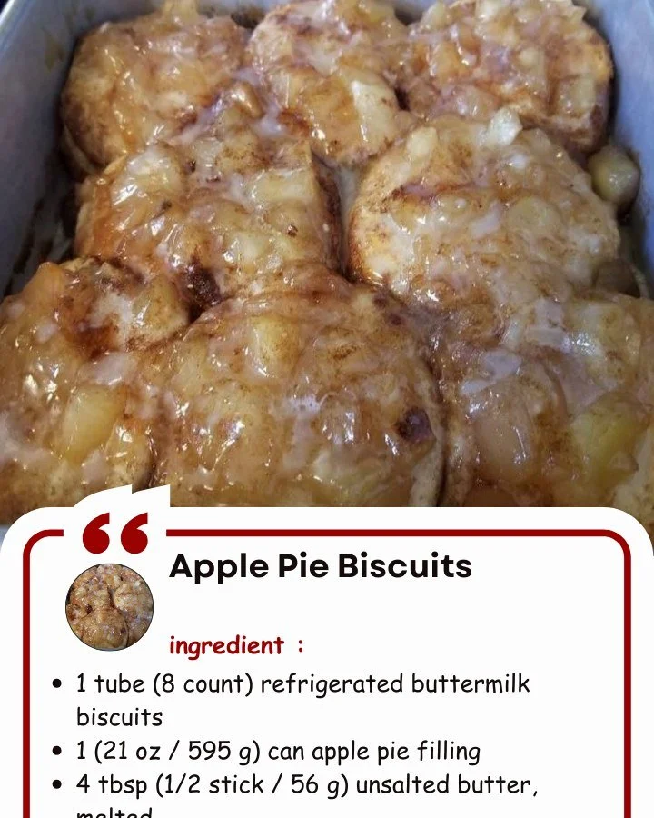 Apple Pie Biscuits Apple pie biscuits fresh out of the oven, golden, flaky, and delicious