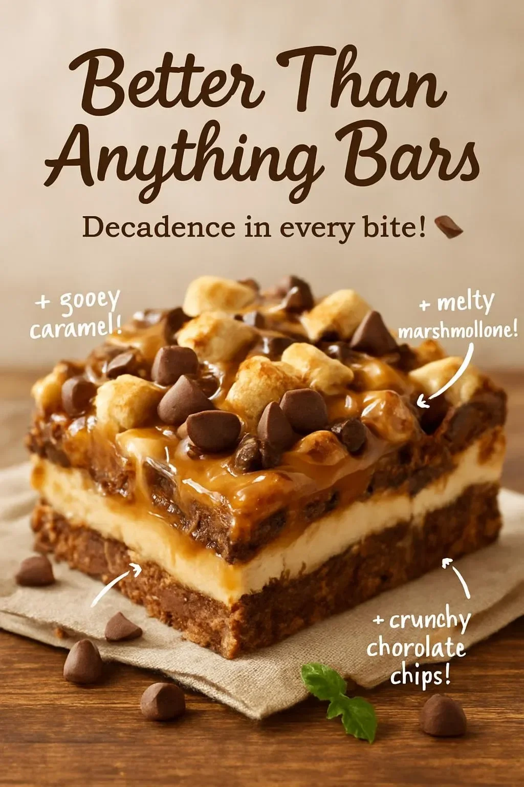 Better Than Anything Bars Delicious Better Than Anything Bars ready to be served as a delightful dessert