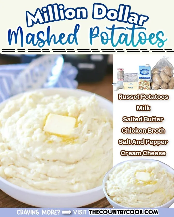 Crock Pot Million Dollar Mashed Potatoes Crock Pot Million Dollar Mashed Potatoes served in a dish