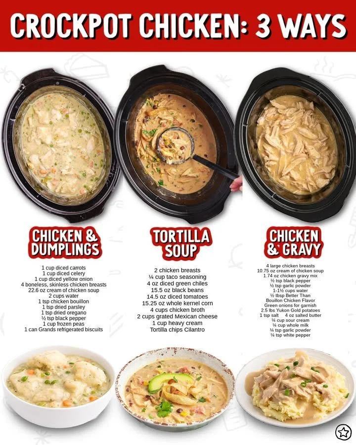 A selection of easy crockpot recipes for busy days
