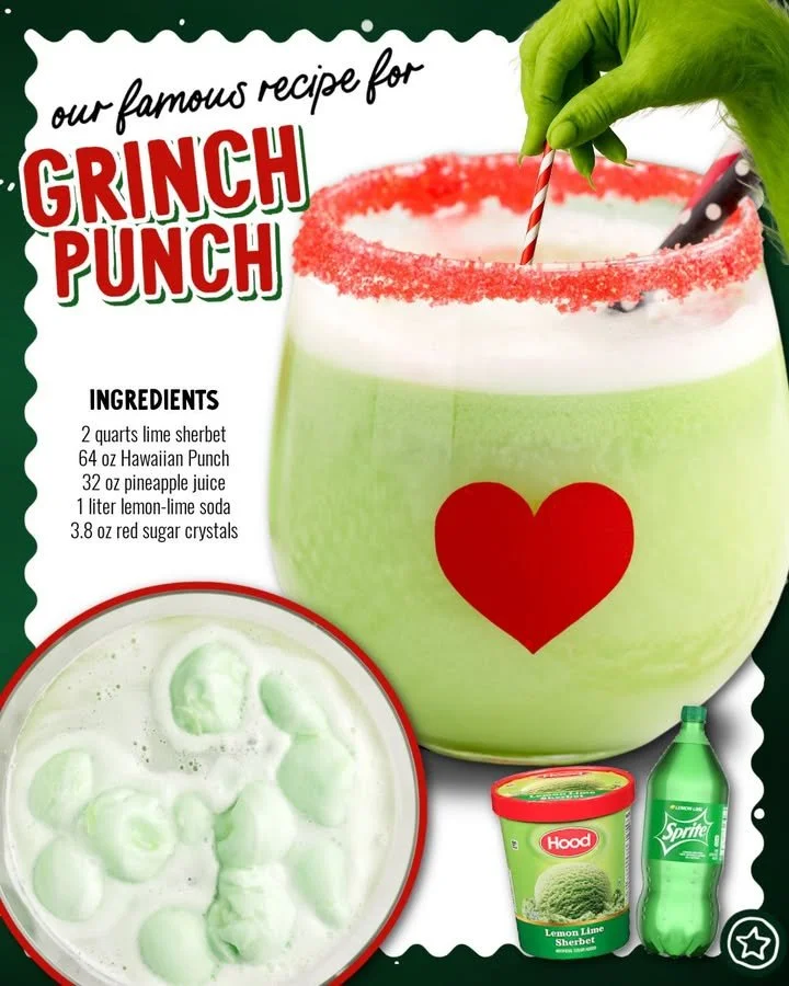 Easiest Christmas Punch A festive bowl of easy Christmas Punch with holiday decorations.