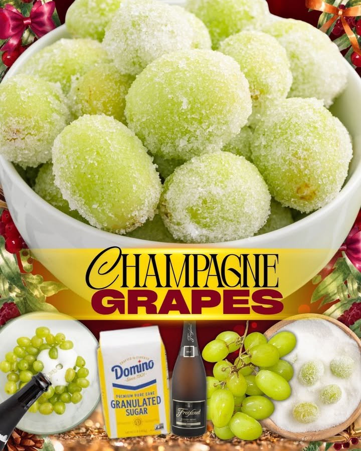 Sugared Champagne Grapes