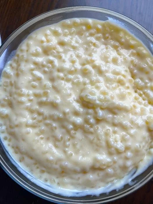 Tapioca Pudding Delicious bowl of homemade tapioca pudding topped with fresh fruit