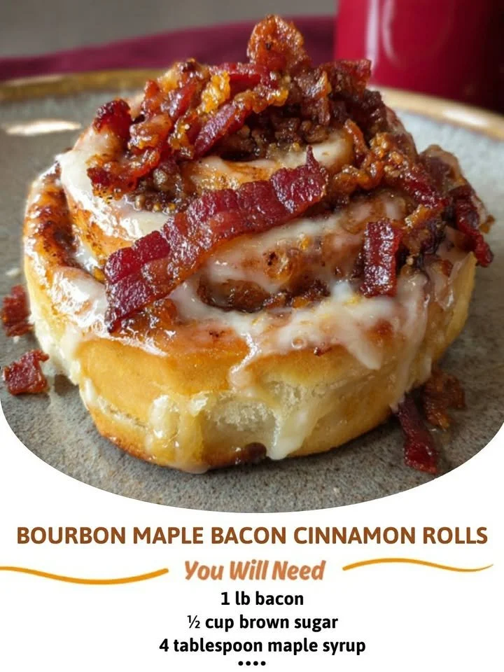Bourbon Maple Bacon Cinnamon Rolls