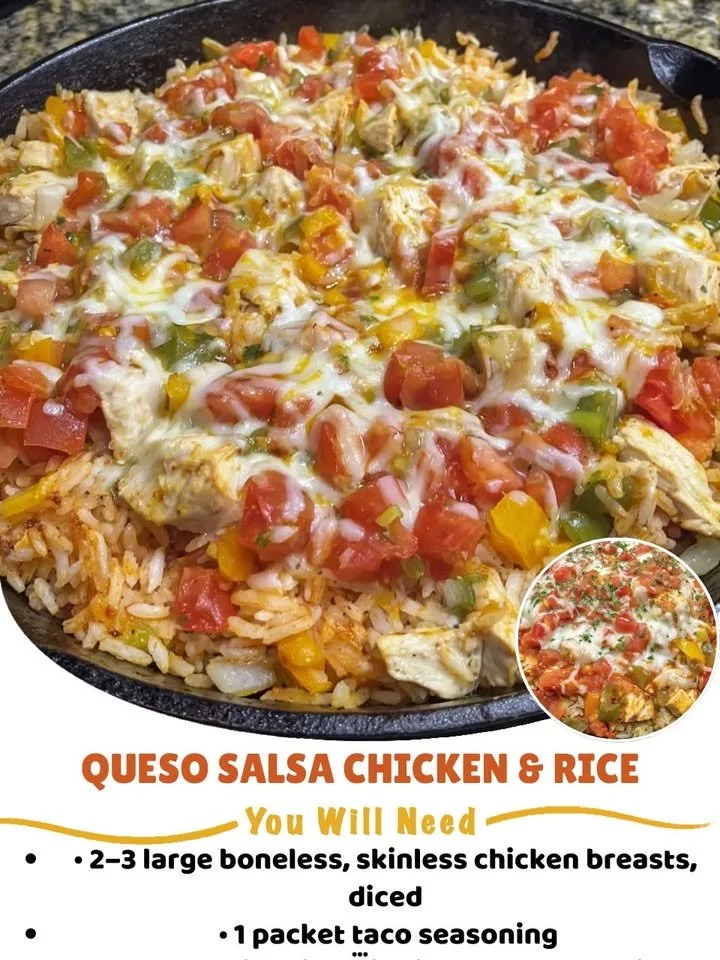Plate of cheese sauce chicken over a bed of rice, garnished with herbs.