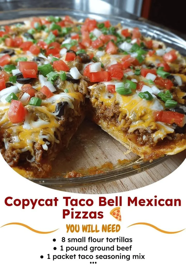 Homemade Copycat Taco Bell Mexican Pizzas ready to enjoy