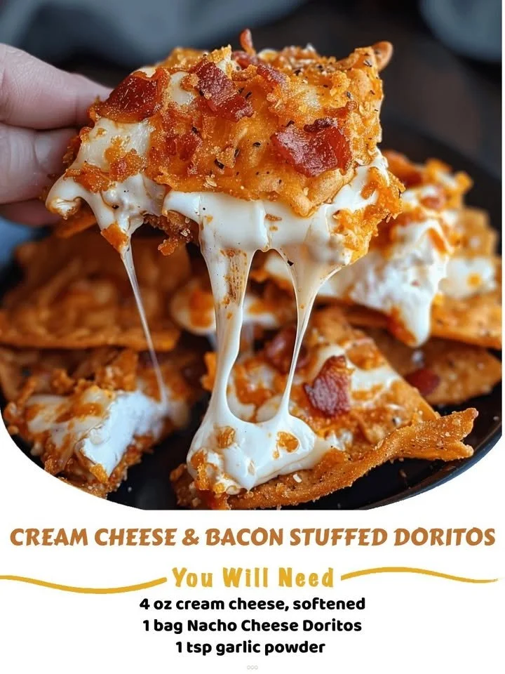 Cream Cheese & Bacon Stuffed Doritos Cream Cheese and Bacon Stuffed Doritos arranged on a serving platter