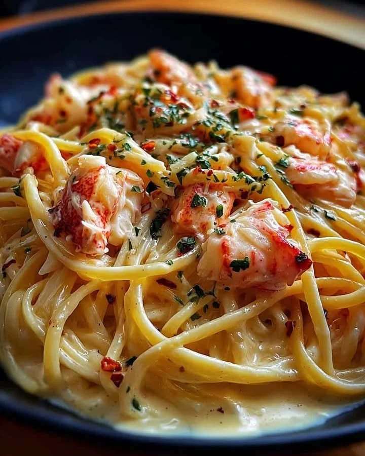 Creamy Lobster Spaghetti