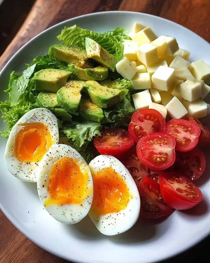 Fresh Avocado & Jammy Egg Protein Salad Bowl