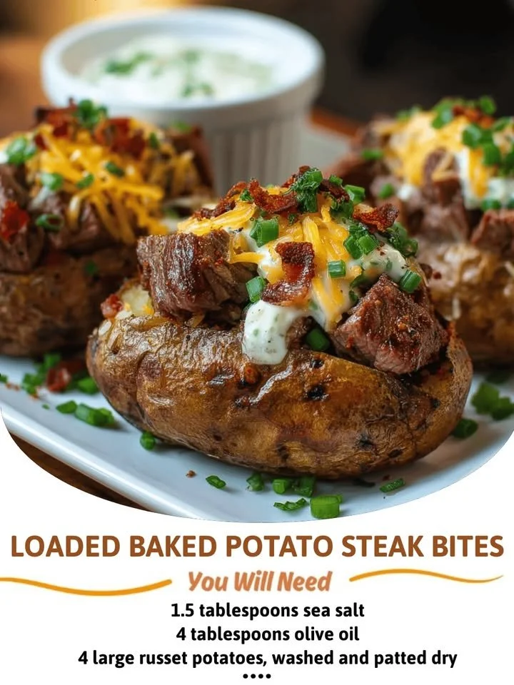 Loaded Baked Potato Steak Bites