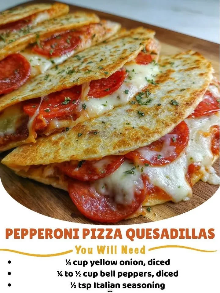 Pepperoni Pizza Quesadillas