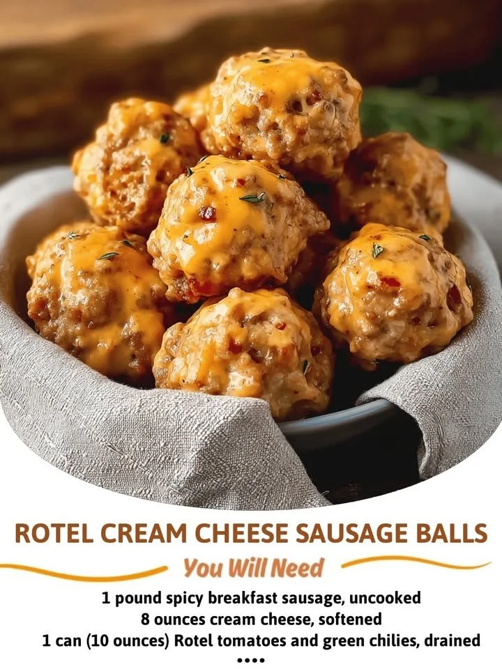 Rotel Cream Cheese Sausage Balls
